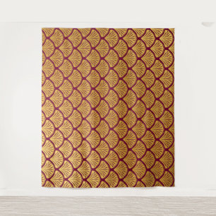 Tapiz Escalas de sirenas Art Deco - Magenta