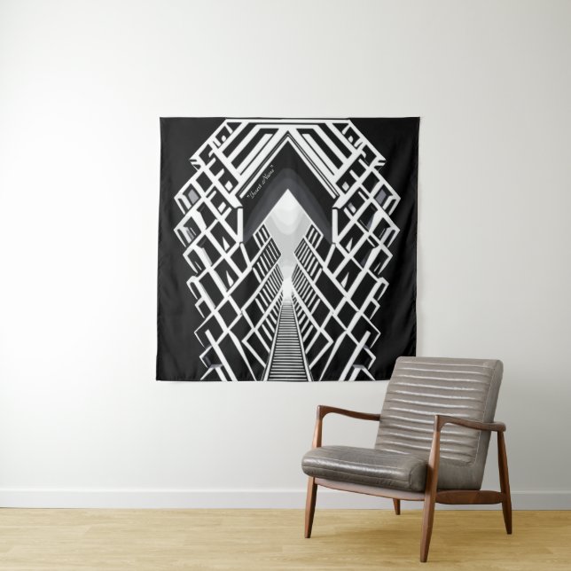 Tapiz Escalera monocromática: Obelisco de los contrastes (In situ)