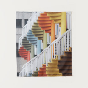 Tapiz Escaleras de caracol multicolor