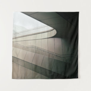 TAPIZ ESCALONES DE CONCRETO BLANCO CON LLUVIAS METALIZAD