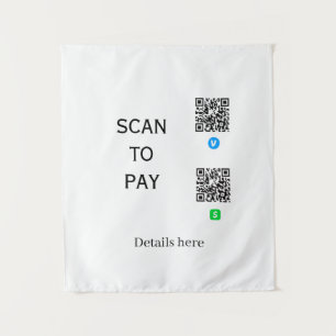 Tapiz escanear para pagar detalles del código QR de Venm