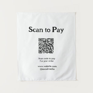 Tapiz Escanear para pagar por código QR de pedido añadir