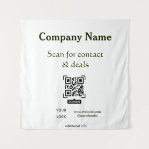 Tapiz escanear QR para contacto y ofertas nombre del sit