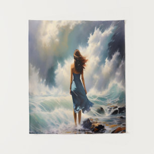 Tapiz Escape oceánico sereno - Arte costero