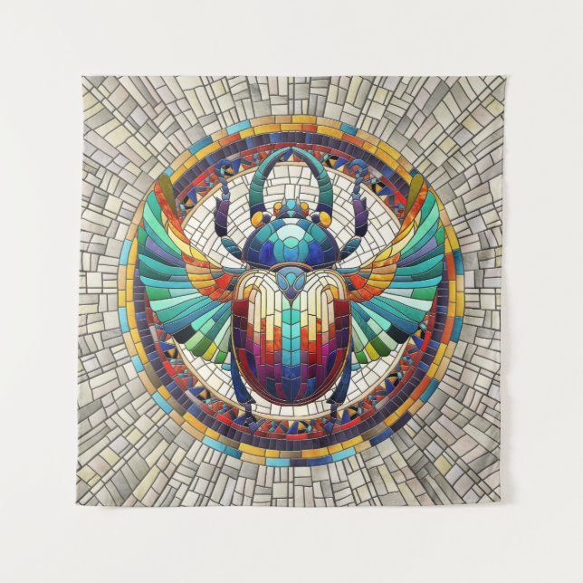 Tapiz Escarabajo egipcio Scarab - Arte Mosaico (Anverso)