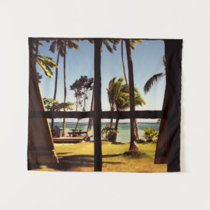 Tapiz Escena tropical de la playa de Fiji Wtcnm