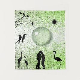 Tapiz Escenario romántico y encantador Historia de amor