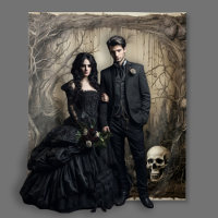 Escenas góticas de Moody Skull & Spider Cream & Bl