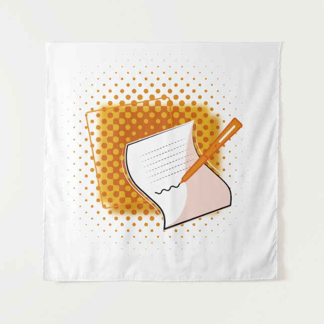 Tapiz Escribiendo a Lover (Anverso)