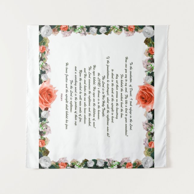 Tapiz Escritura, Salmo 11, Botánico (Anverso (horizontal))