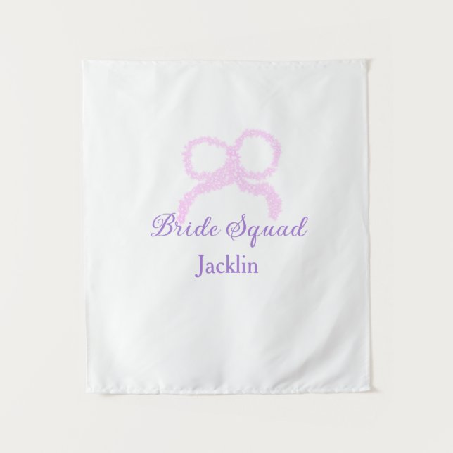 Tapiz Escuadrón de novias purpurina rosa estrella del ar (Anverso)