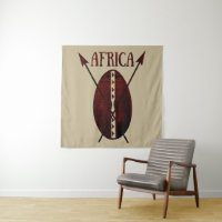 Escudo tribal africano lanza arte afro