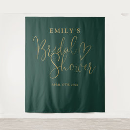 Tapiz Esmeralda Green Gold Shower Foto de fondo