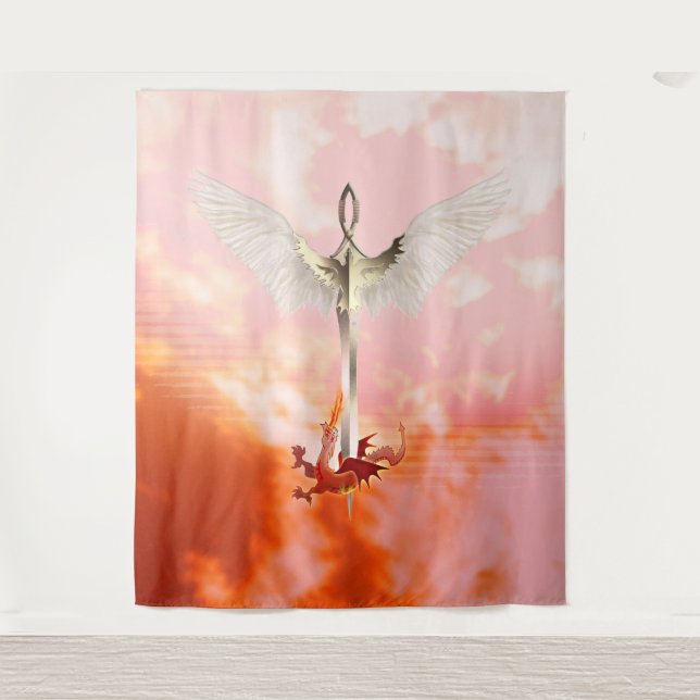 Tapiz Espada espiritual y dragón (Anverso)