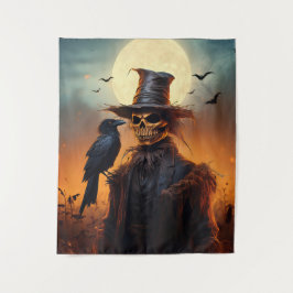Tapiz Espantapájaros espeluznante de Halloween
