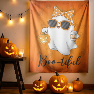 Tapiz Especie de calabaza fantasma de Halloween personal