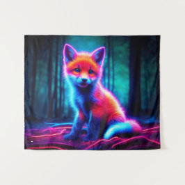 Tapiz Espectro de brillo lindo con aura bioluminiscente