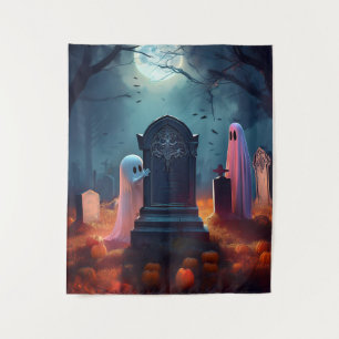 Tapiz Espeluznante Halloween Haunted Grave Yard