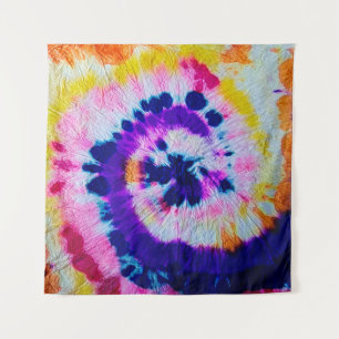 Tapiz Espiral psicodélica. Tejido multicolor. Hip