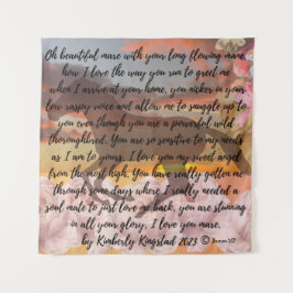 Tapiz Espíritu del poema del amor del caballo por mí KK