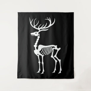Tapiz Esqueleto de reno de Navidades góticos