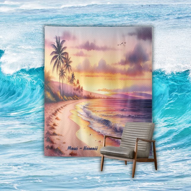 Tapiz Esquema acuático Maui Hawaii Colorful | (Subido por el creador)