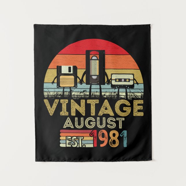 Tapiz EST 1981 Agosto Cumpleaños 40 (Anverso)