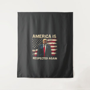 Tapiz Estados Unidos es nuevamente respetado Trump, Esta