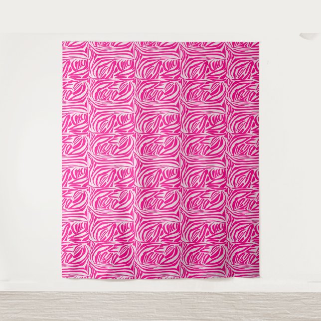 Tapiz Estampado de cebra rosa (Anverso)