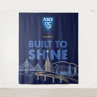 Tapiz Estandarte brillante de ASCE Built to Shine