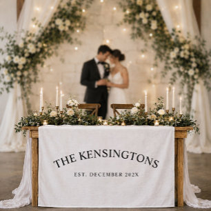 Tapiz Estandarte de bienvenida personalizado para boda e