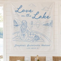 Estandarte de Despedida de Soltera Amor en el Lago