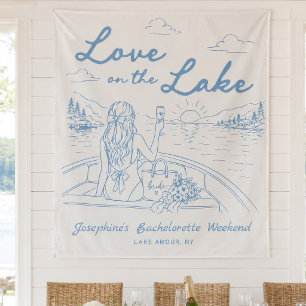 Tapiz Estandarte de Despedida de Soltera Amor en el Lago