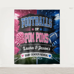 Tapiz Estandarte de fiesta de 'Balones de fútbol o pompo