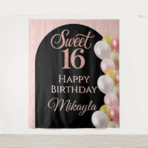 Estandarte personalizado de cumpleaños Sweet 16