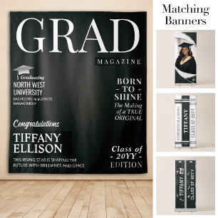 Tapiz Estandarte personalizado de graduación, portada de
