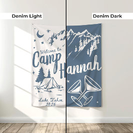 Tapiz Estandarte personalizado de soltera de campamento 