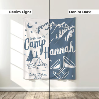 Tapiz Estandarte personalizado de soltera de campamento