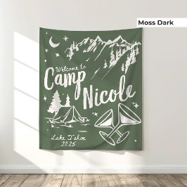 Tapiz Estandarte personalizado de soltera de campamento 