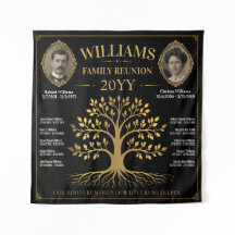 Estandarte vintage del árbol genealógico, personal