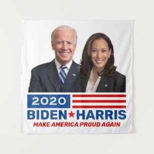 Tapiz Estandartes de fondo de Joe Biden Kamala Harris 20