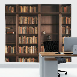 Tapiz Estante de biblioteca gótica antigua pared de acen