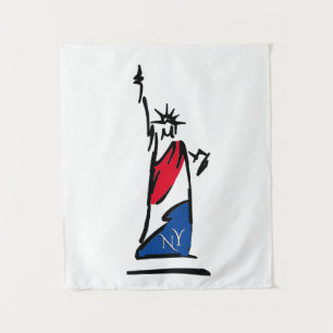 Tapiz Estatua de la Libertad NY Rojo Blanco y Azul