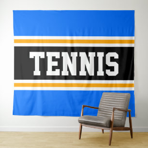 Tapiz Estatua de TENIS Brillante Azul Brillante Rayas Am