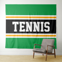 Estatua del TENNIS Brillante Rayas Amarillas Negra