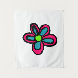 Tapiz Estatuilla de dibujos animados de flores