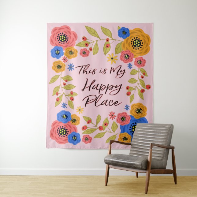 Tapiz Este es mi lugar feliz grande (In situ)
