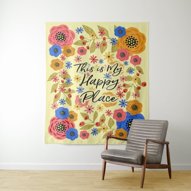 Tapiz Este es mi lugar feliz grande (In situ)