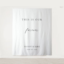 Tapiz Este Es Nuestro Telón de Fondo de Boda para Siempr
