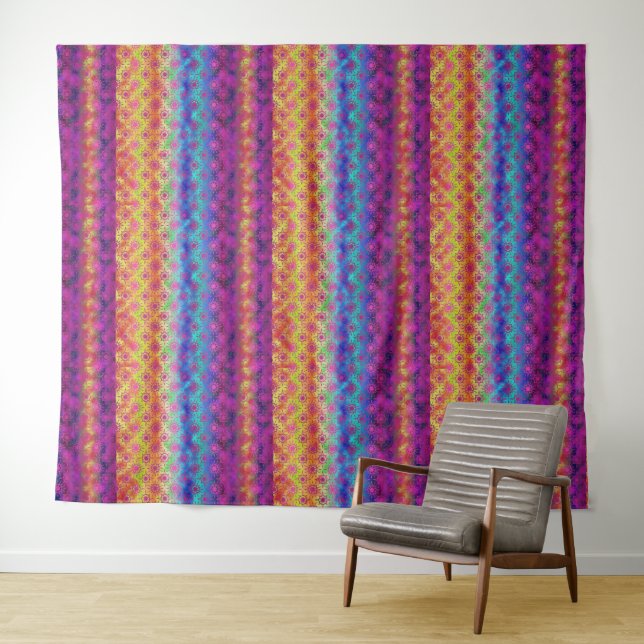 Tapiz Estilo de boho arcoiris | Multicolorizado (In situ (horizontal))